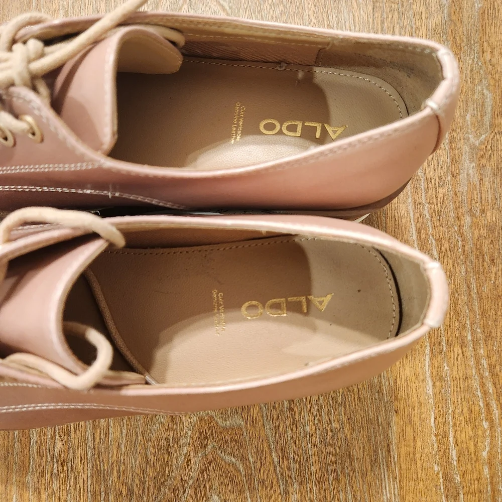 ALDO Weralia Platform Lace Shoes‎ Tan Women's Size 7.5